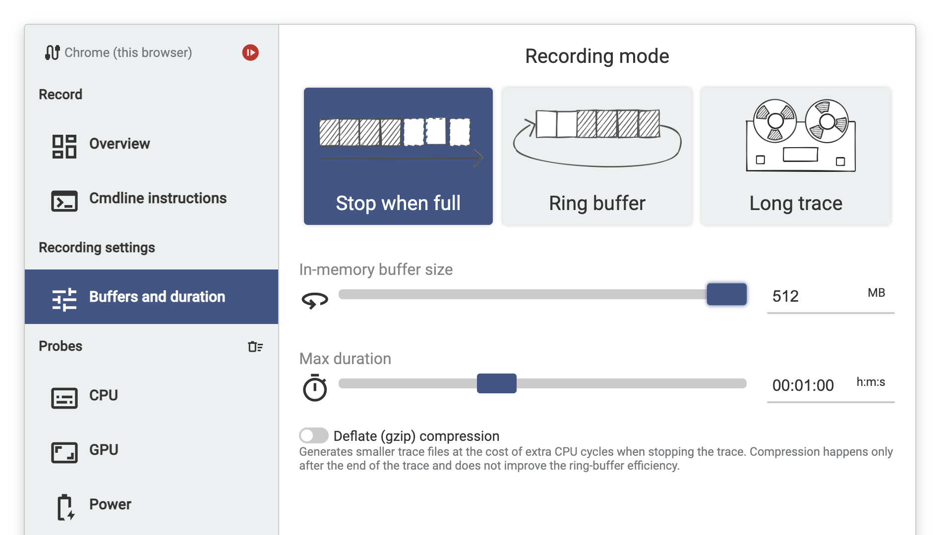 Perfetto UI 的记录页面