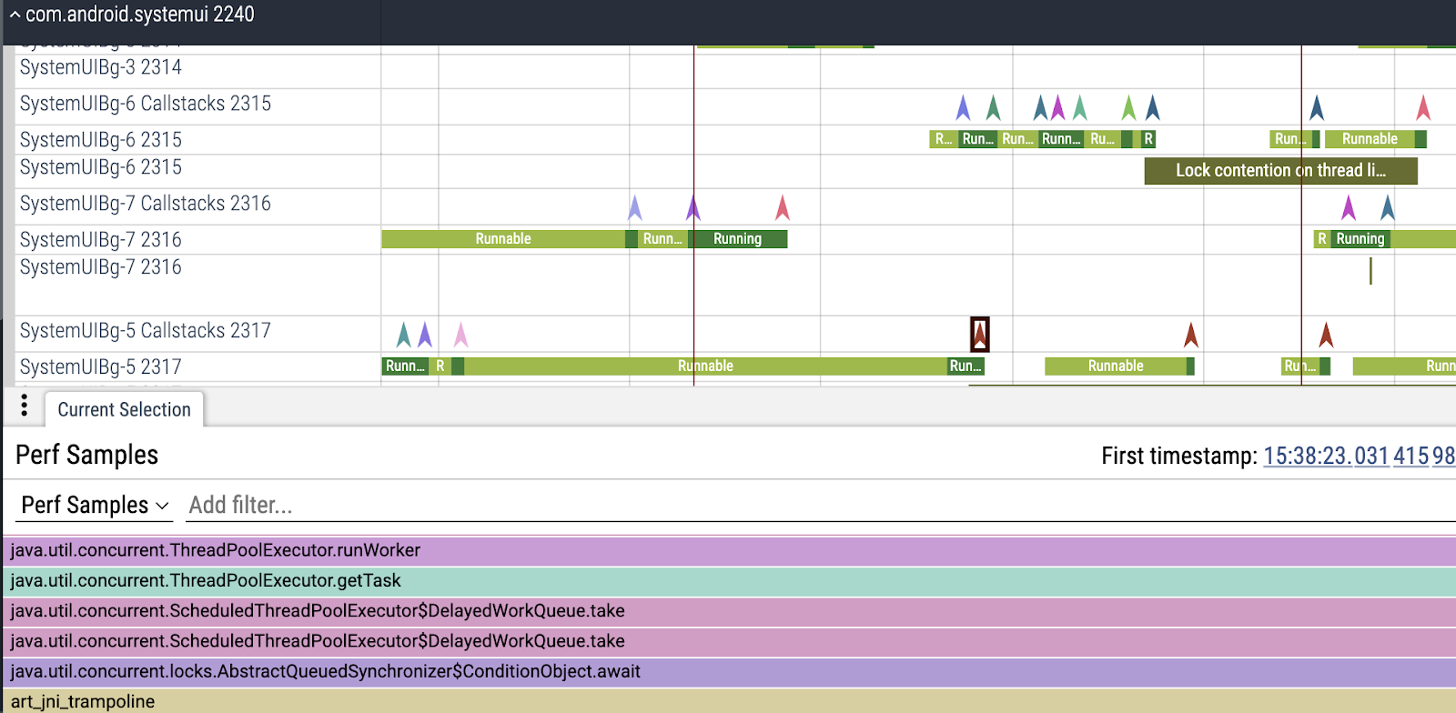 BG thread callstacks