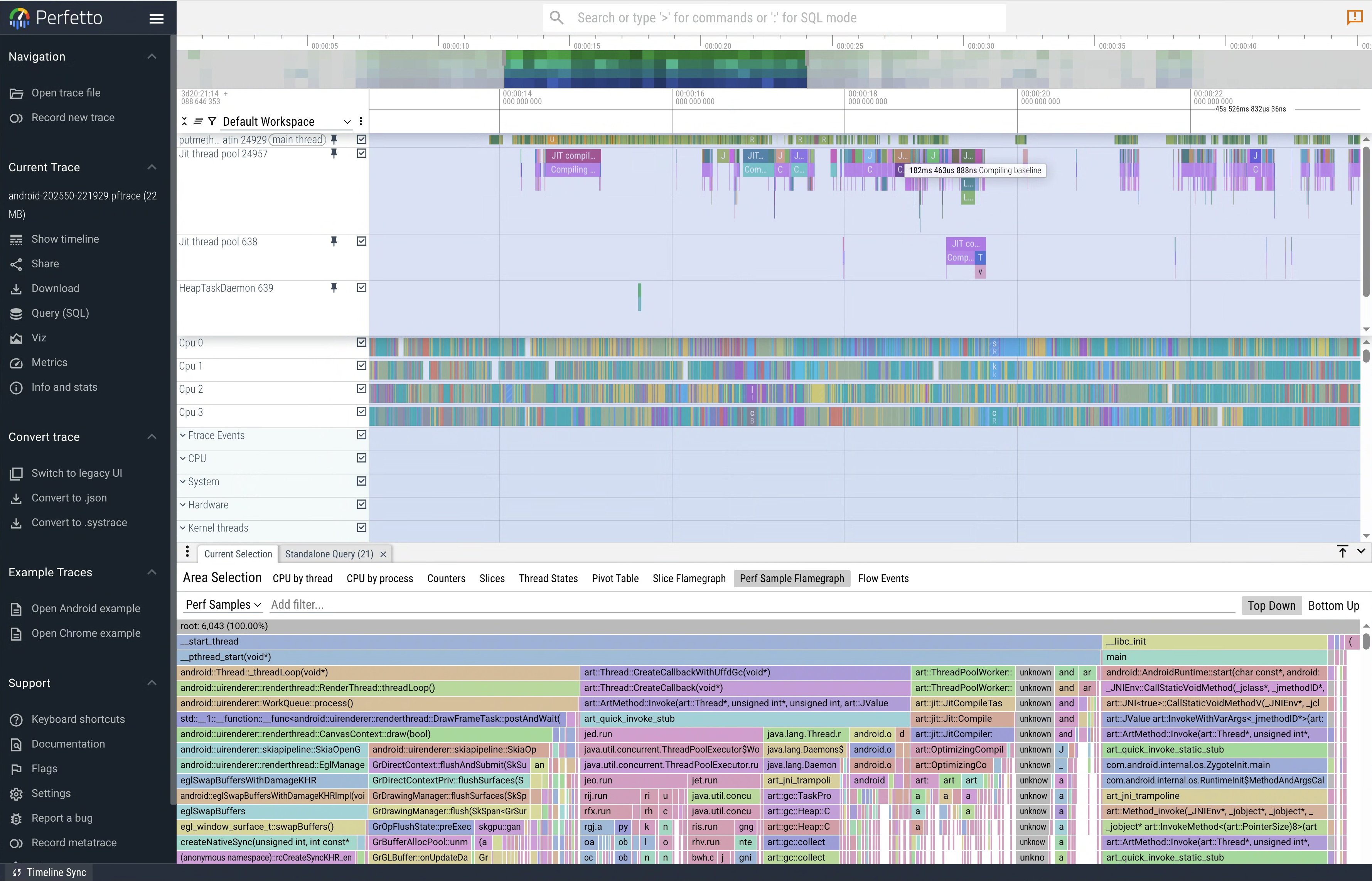 Perfetto UI 加载 trace